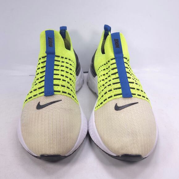 Nike Phantom React Flyknit 2 Athletic Shoe Mens Size 10.5 DM7603-700 Yellow - Picture 2 of 10